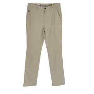 Robert Graham Men's Pants Khaki Tan Lightweight 100% Cotton Twill 32/34 STAINED!